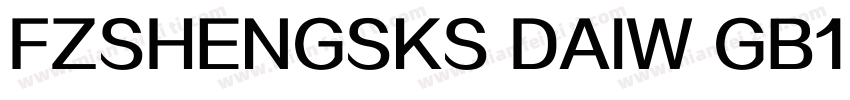 FZSHENGSKS DAIW GB1 0字体字体转换